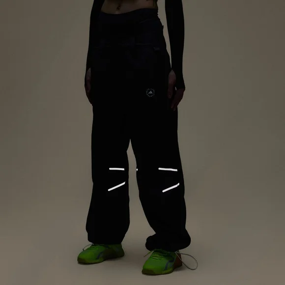 adidas by Stella McCartney Woven Track Pants Size M Womens Black JI5248 Baggy - Picture 7 of 12